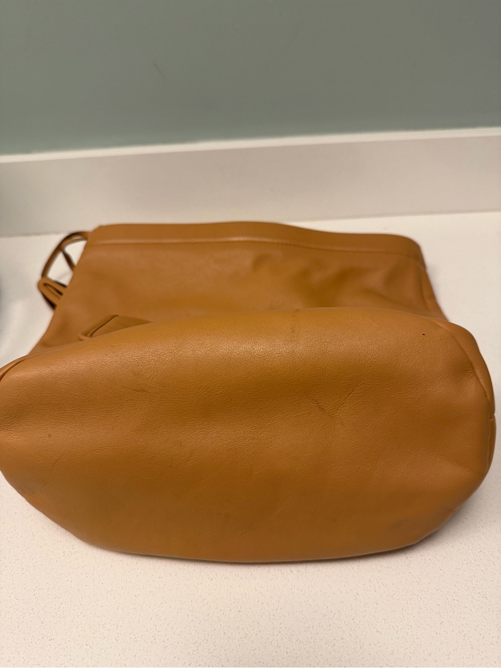 Coach Vintage Archive - Canel Leather Shoulder Bag with Front Pocket and Tassel - Picture 5 of 8